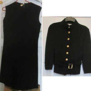 St. Andrews Vintage Wool Sleeveless Dress & Blazer